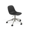 Fiber Side Chair Swivel Base w. Gas Lift & Castors – Shell by Muuto