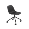 Fiber Side Chair Swivel Base w. Castors – Shell by Muuto