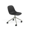Fiber Side Chair Swivel Base w. Castors – Shell by Muuto