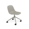Fiber Side Chair Swivel Base w. Castors – Shell by Muuto