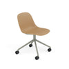 Fiber Side Chair Swivel Base w. Castors – Shell by Muuto