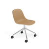 Fiber Side Chair Swivel Base w. Castors – Shell by Muuto