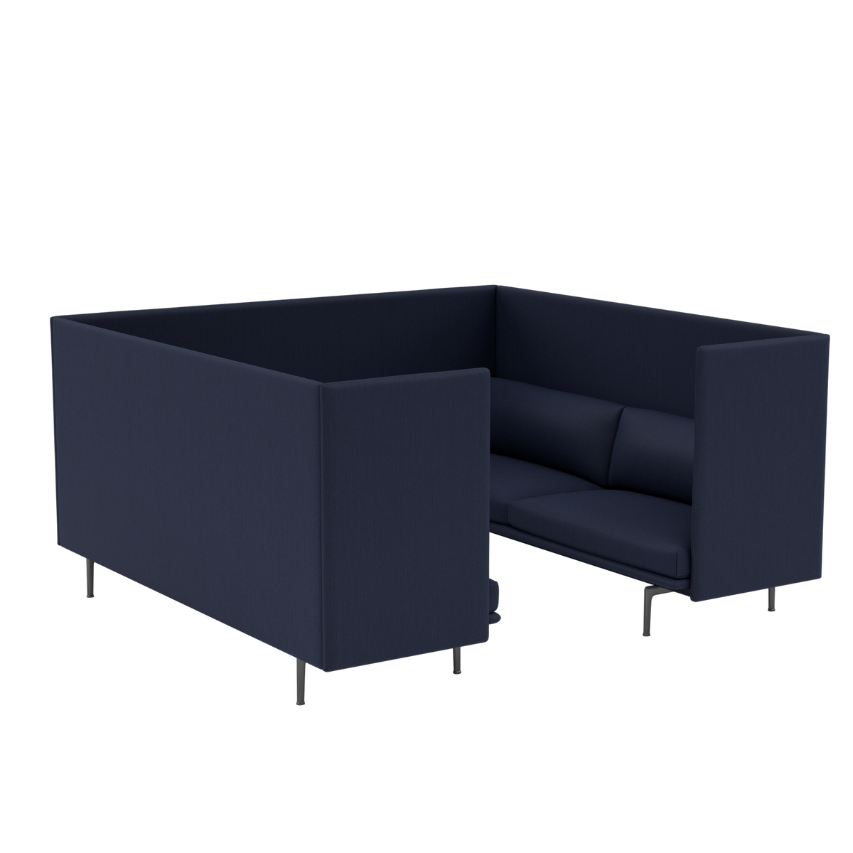Outline Highback Cabin 100 - 3 Seater by Muuto