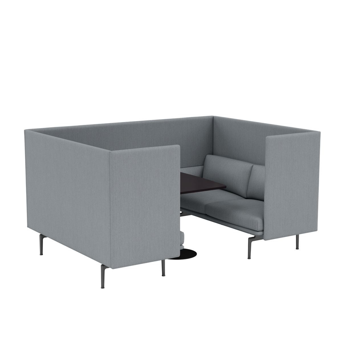Outline Highback Cabin W. Table 100 - 2 Seater by Muuto