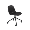 Fiber Side Chair Swivel Base w. Casters – Upholstered Shell by Muuto