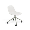 Fiber Side Chair Swivel Base w. Casters – Upholstered Shell by Muuto