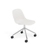 Fiber Side Chair Swivel Base w. Casters – Upholstered Shell by Muuto