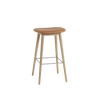 Fiber Bar Stool Wood Base by Muuto