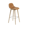 Fiber Bar Stool Wood Base by Muuto