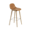 Fiber Bar Stool Wood Base by Muuto