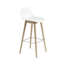 Fiber Bar Stool Wood Base by Muuto