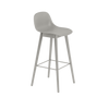 Fiber Bar Stool Wood Base by Muuto