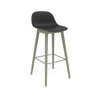 Fiber Bar Stool Wood Base by Muuto