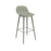 Fiber Bar Stool Wood Base by Muuto