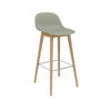 Fiber Bar Stool Wood Base by Muuto
