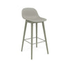 Fiber Bar Stool Wood Base by Muuto