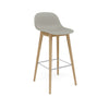 Fiber Bar Stool Wood Base by Muuto