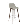 Fiber Bar Stool Wood Base by Muuto