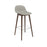 Fiber Bar Stool Wood Base by Muuto