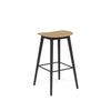 Fiber Bar Stool Wood Base by Muuto
