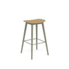 Fiber Bar Stool Wood Base by Muuto