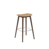 Fiber Bar Stool Wood Base by Muuto