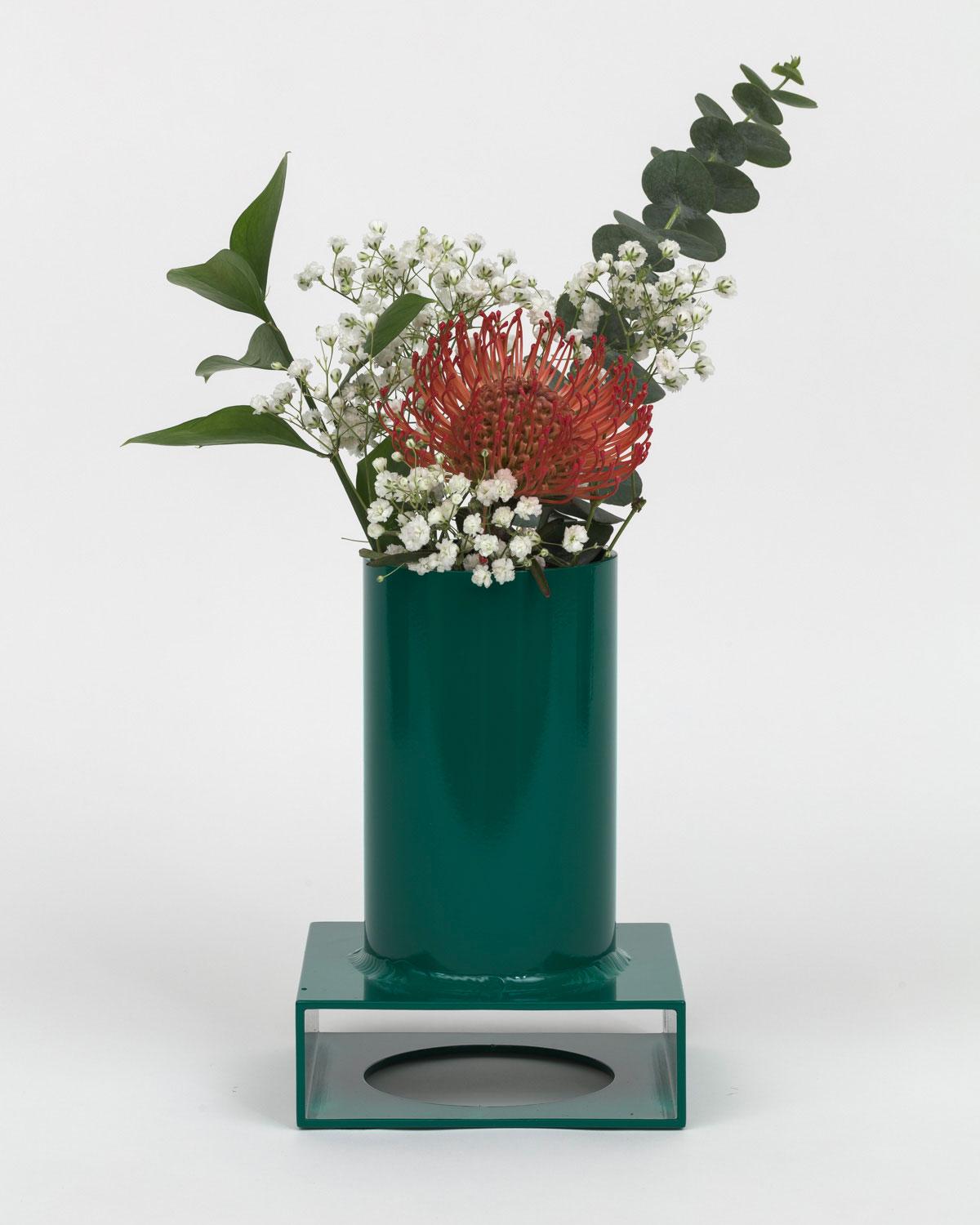 Blue Tube Vase 002 by Nice Condo, a sleek glass accessories vase with a cylindrical shape for modern decor.