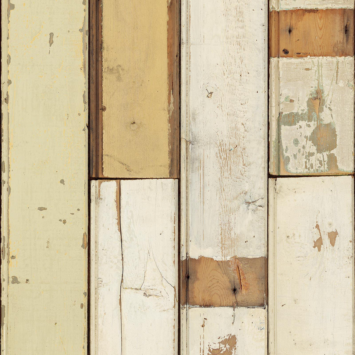 PHE-01 Papier peint Scrapwood Blanc/Beige par Piet Hein Eek pour NLXL