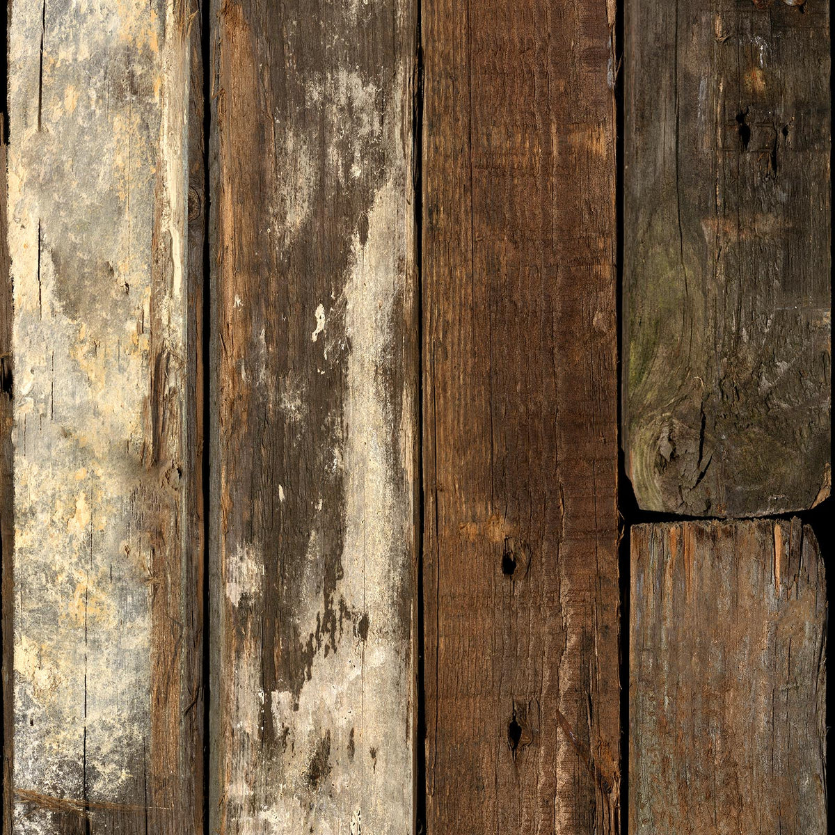 PHE-13 White/Brown beams Scrapwood wallpaper by Piet Hein Eek for NLXL