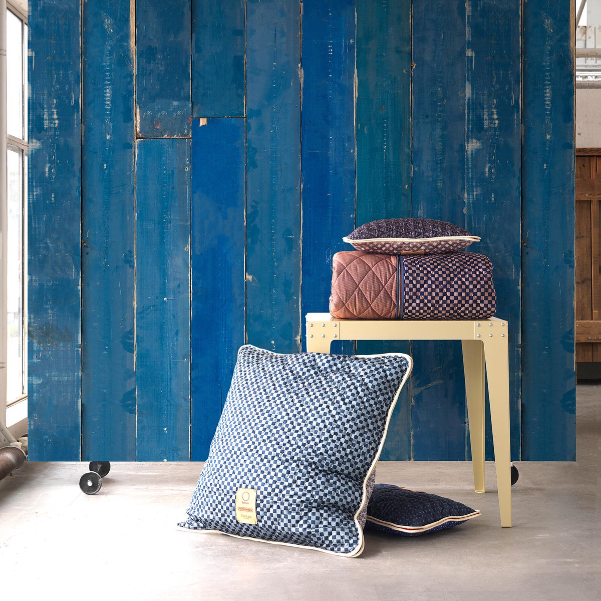 PHM-36 Blue Scrapwood wallpaper by Piet Hein Eek for NLXL