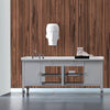 TIM-01 Teck sur papier peint Timber Strips noir par Piet Hein Eek pour NLXL