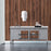 TIM-01 Teck sur papier peint Timber Strips noir par Piet Hein Eek pour NLXL