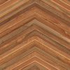TIM-06 Papier peint en bandes de bois Teak on Teak Chevron par Piet Hein Eek pour NLXL
