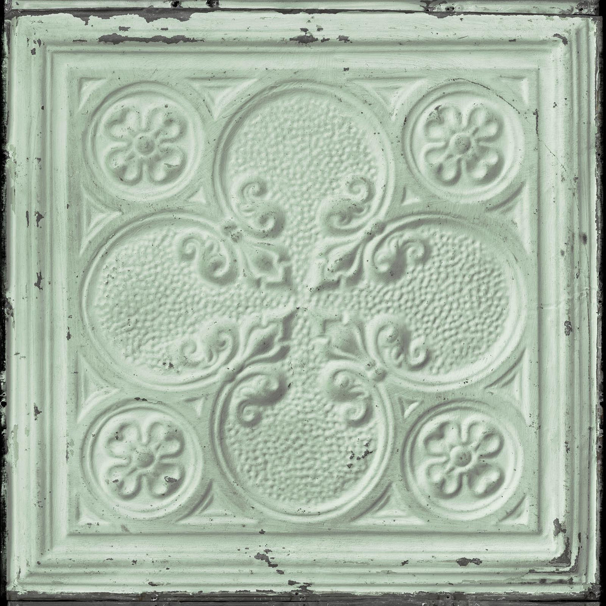 TIN-05 Green Brooklyn Tins wallpaper by Merci for NLXL