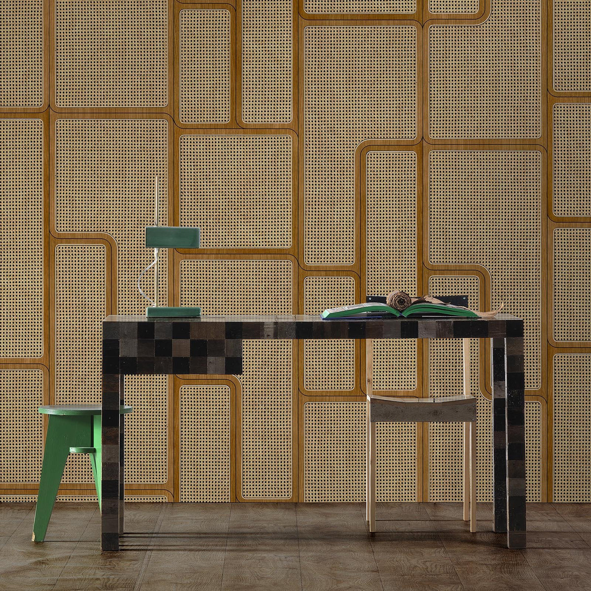 VOS Angle Cane Webbing Wallpaper by Roderick Vos for NLXL