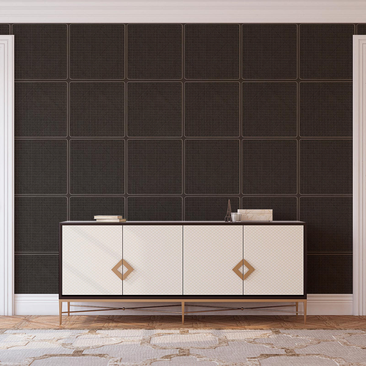 VOS Cane Webbing Square Wallpaper by Roderick Vos for NLXL