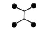 Heima 4-armed candlestick by Normann Copenhagen, modern accessory with four candle holders in a sleek, minimalist design.