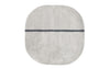 Grey Oona carpet by Normann Copenhagen, 140x140cm, showcasing soft textile and modern design as an interior accessories piece.
