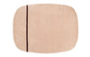 Rose-colored Oona carpet by Normann Copenhagen, 175 x 240cm, showcasing soft textured fabric and modern design.
