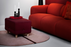 Rose-colored Oona Carpet by Normann Copenhagen, 175x240cm, showcasing soft textile with modern design and textured surface.