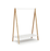 Small white Toj clothes rack by Normann Copenhagen, modern accessories for organizing clothing in a stylish space.