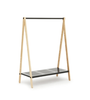 Small white Toj clothes rack by Normann Copenhagen, a modern accessories piece with a sleek design for clothing storage.