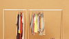 Small white Toj clothes rack by Normann Copenhagen, modern accessories for organizing garments and accessories.
