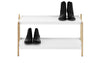 White Sko Shoe Rack by Normann Copenhagen, modern accessories for organizing footwear in a stylish home space.