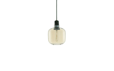 Small white Amp Lamp from Normann Copenhagen, a modern lighting fixture with sleek design and minimalist style.