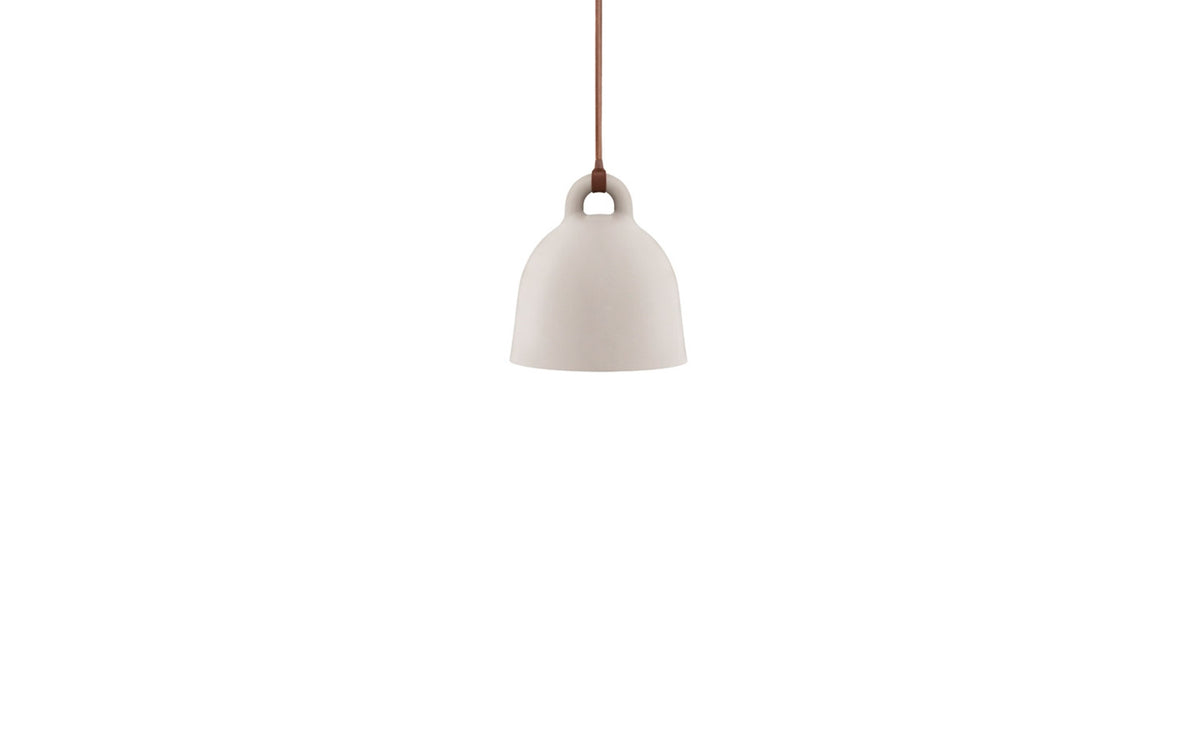 Small Sand Bell Lamp by Normann Copenhagen, a modern ceramic lighting fixture with a smooth rounded design and soft matte finish.