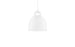 Small sand-colored Bell Lamp by Normann Copenhagen, a stylish lighting fixture with a rounded, bell-shaped design.