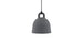 Small sand-colored Bell Lamp by Normann Copenhagen, stylish lighting fixture with a smooth, curved design.