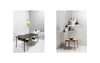 Small sand-colored Bell Lamp by Normann Copenhagen, modern lighting fixture with a sleek, rounded design.