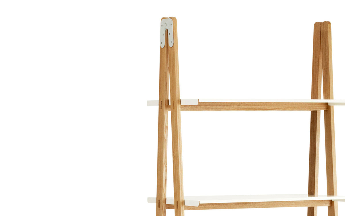 Low One Step Up Bookcase by Normann Copenhagen, modern storage unit with clean lines and multiple shelves.
